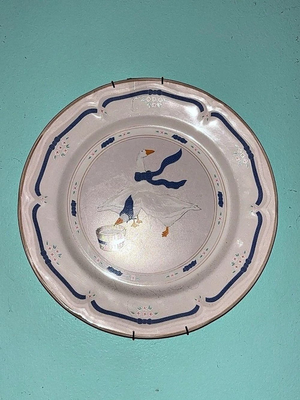 International China Marmalade Round Serving Platter Blue & White
